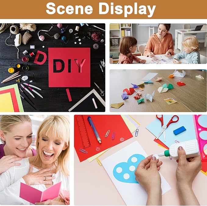 100 Sheets 20 Assorted Colors Cardstock Scrapbooking Paper, 92lb Heavyweight Card Stock A4 Colored Paper for Birthday Decorations, Cards Making, Greeting Cards, Wedding Invitations-DeskLoop Office