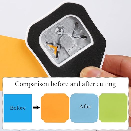 LOONENG 3 Way Beauty Shape Corner Punch, 3 in 1 Corner Paper Punch for Paper Crafts, Laminate, Cardstock, Business Card, DIY Projects, Photo, Card Making and Scrapbooking-DeskLoop Office