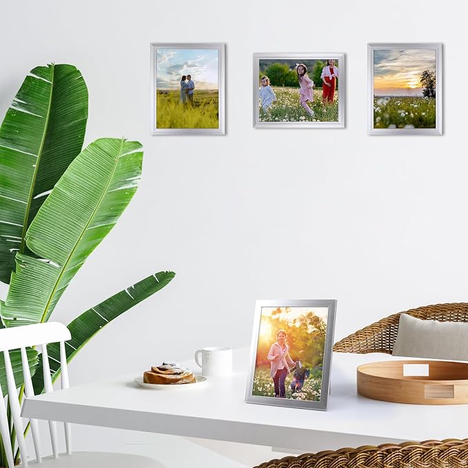 Giftgarden 8x10 Picture Frame Silver Set of 12 - Image 8