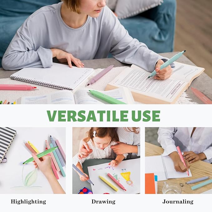 Vitoler 8pcs Aesthetic Highlighters, Chisel & Fine Tips Bible Highlighters | - Image 7