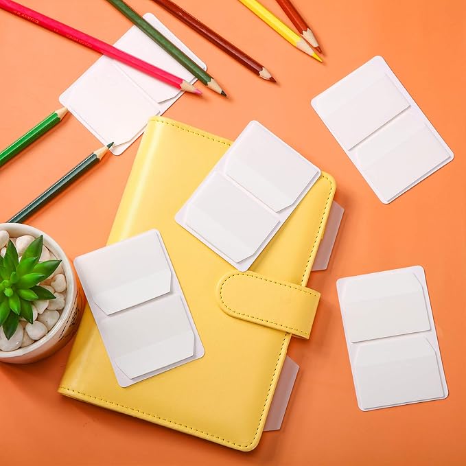 Zonon 200 Pieces Tabs 2 Inch Sticky Index Tabs, Writable and Repositionable File Labels Flags White Page Pop up Markers Labels for Reading Notes, Books and Classify Files-DeskLoop Office
