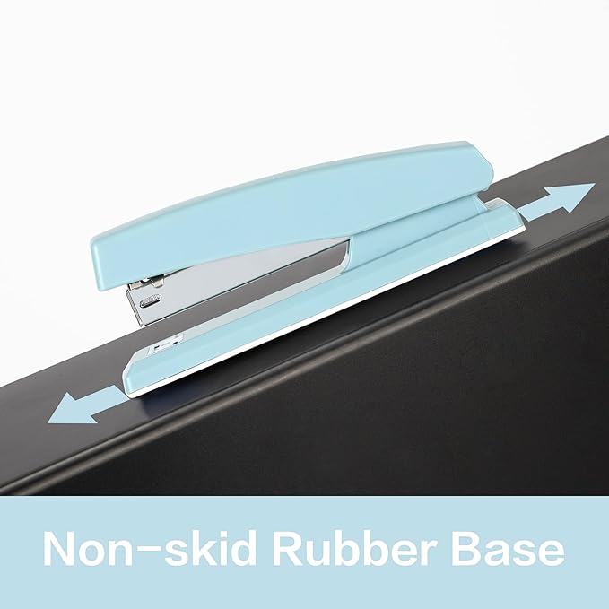 Deli Stapler, Desktop Stapler, 2 Pack, Office Stapler, 25 Sheet Capacity, Includes 2000 Staples and 2 Staple Removers, 2 Pack, Blue-DeskLoop Office