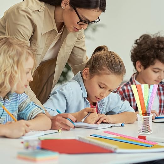 Fumete 300 Pack 12 Inch Plastic Rulers Bulk for Classroom Back to School Supplies Flexible Transparent Assorted Color Ruler with Centimeters and Inches for Office Teacher Student-DeskLoop Office