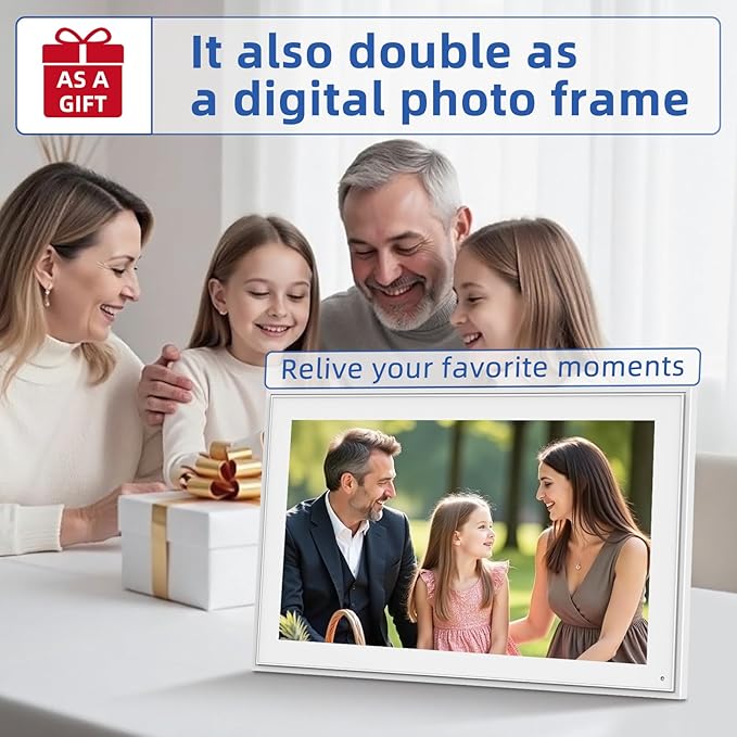 21.5 Inch Digital Calendar, Electronic Chore Chart, Smart Weekly and Monthly Planner 1920 * 1080P IPS Touchscreen Wall and Desk Calendar for Family Schedules, White-DeskLoop Office