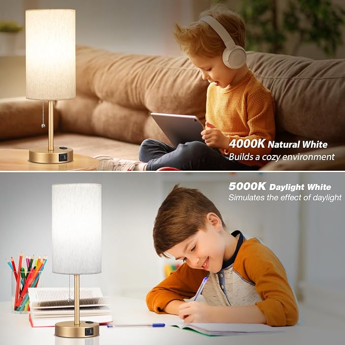 Dicoool Gold Bedside Table Lamp - Image 6