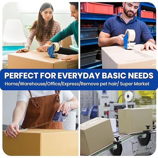 ADHES Packing Tape Shipping Tape Packaging Tape for Moving Boxes Heavy Duty Clear, 50M Length 4.8cm Width,2.6Mil Thickness-DeskLoop Office