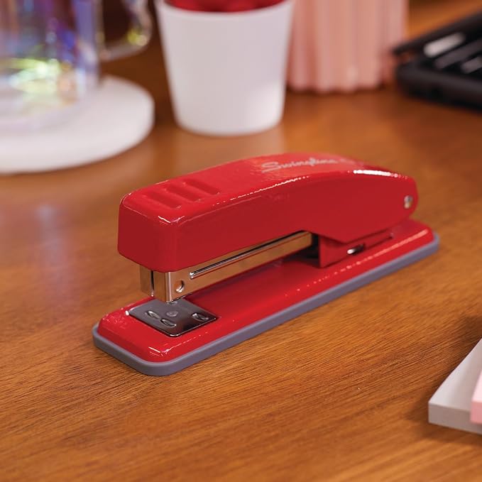 Swingline Stapler, Cub Compact Desktop Stapler, 20 Sheet Capacity, Metal, Rio Red (S701070)-DeskLoop Office