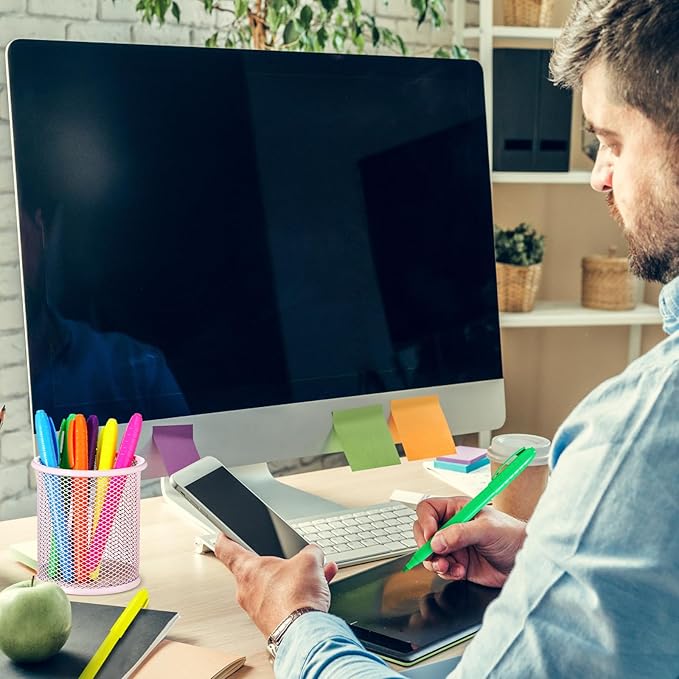 Seajan 300 Bulk Pack Highlighter Markers Chisel Tip Highlighter Pens Bright Colors Quick Drying Markers for Adults Highlighting in the Home Office(Multi Colors)-DeskLoop Office