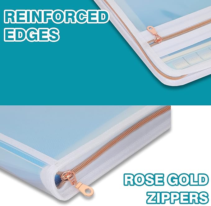 H4D 13 Pocket Expanding File Folder Organizer, Blue, 8.5-x-11-inch-DeskLoop Office