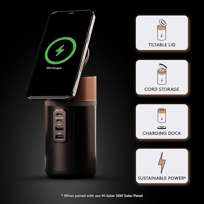 Duracell M150 Portable Charging Hub – 150W Charger for Laptops & Tablets, Wireless Charging for Cell Phones & Earbuds – Light & Compact Power Bank Station w/ USB-C & USB-A Ports, Charging Dock-DeskLoop Office