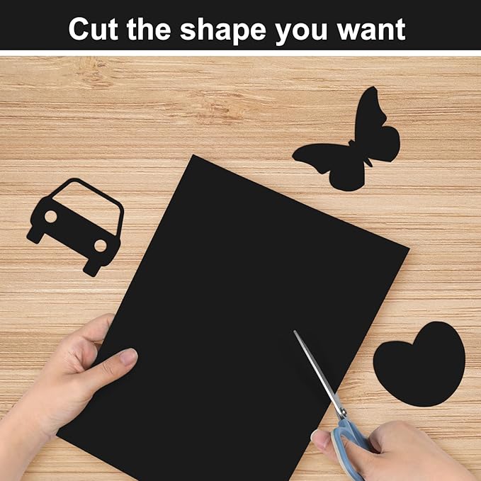 OcePor 50 Sheets Black Cardstock Paper, Colored Printer Paper 8.5 x 11, Card Stock Thick Construction for Craft,Scrapbook,Office Printing, Invitations, Certificates,92 lb/250gsm-DeskLoop Office