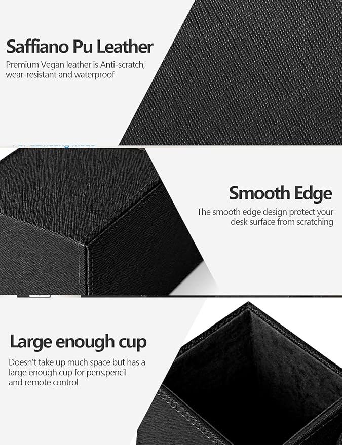 2-in-1 Pen Holder with Wireless Charger, Compatible with iPhone 16/15/14/13/12/11/8 Series, Pencil Holder Phone Stand for Desk Home Office, Men Gift Husband Wife Anniversary Dad Birthday Idea Gadget-DeskLoop Office