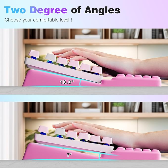 Ospelelf Ergonomic Keyboard Wrist Rest Pad Comfortable Keyboard Stand Riser Holder Pad for Office Gaming-DeskLoop Office