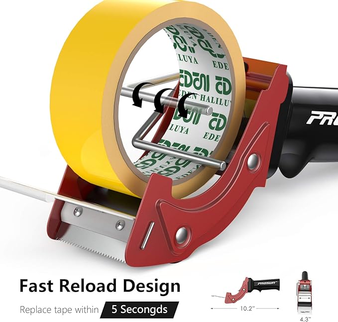 Fast Reload 2 Inch Tape Gun Dispenser Packing Packaging Sealing Cutter TG01 (Red)-DeskLoop Office