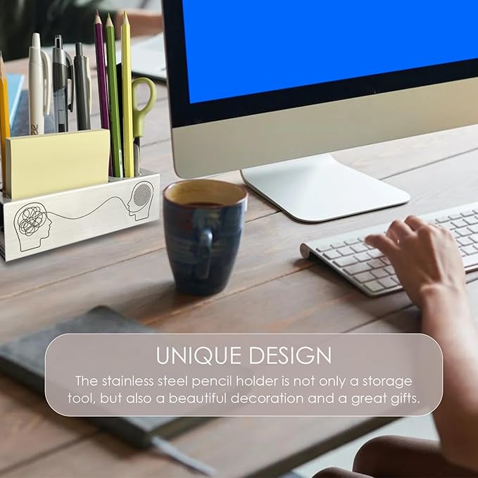 Therapist Office Decor, Therapy Mental Health Gifts Funny Desk Decor Pen Pencil Holders WCC39-DeskLoop Office