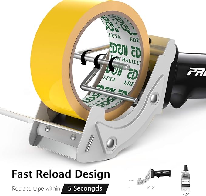 Fast Reload 2 Inch Tape Gun Dispenser Packing Packaging Sealing Cutter TG01 (TG01-WHT)-DeskLoop Office