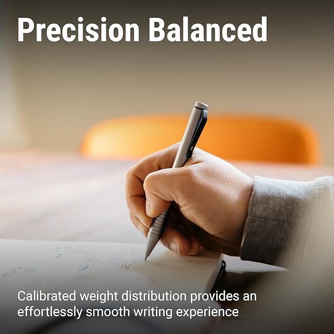 Everyman Grafton Mini Twist Refillable 0.7mm Ball Point Pen Gunmetal | Sleek Anodized Aluminum Pocket Pen with Grooved Grip | Smooth Writing EDC Ink Pen for Office, Travel, Work & Gifting-DeskLoop Office