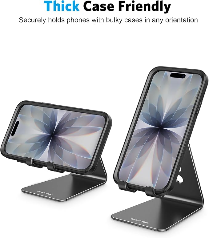 OMOTON Adjustable Cell Phone Stand, C2 Aluminum Desktop Phone Holder Dock - Image 8