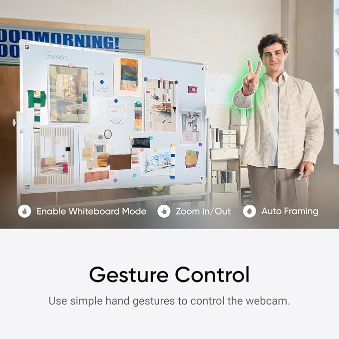 Insta360 Link 2C Tripod Bundle - 4K Webcam for PC/Mac, 1/2" Sensor, Auto Framing, HDR, AI Noise-Canceling Mic, Gesture Control for Streaming, Video Calls, Gaming, Works with Zoom, Teams, Twitch & More-DeskLoop Office