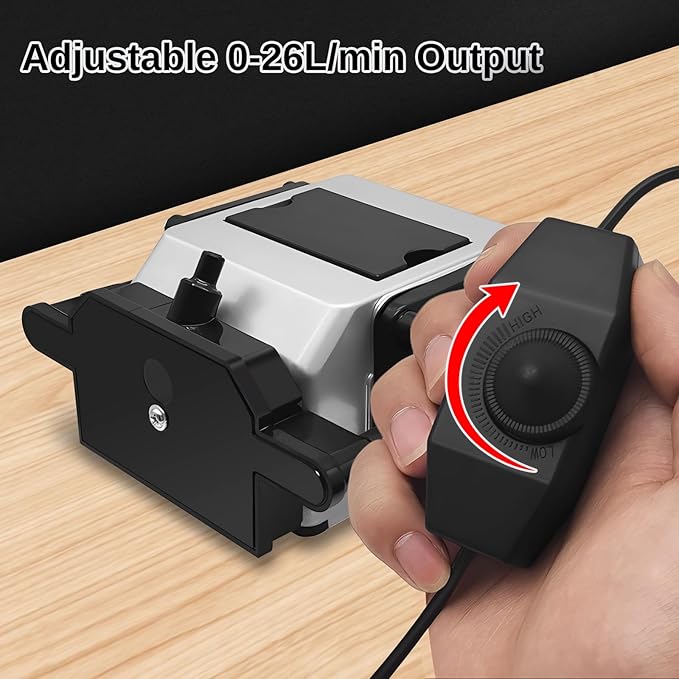 LASER TREE Air Assist for Laser Cutter and Engraver, Adjustable Max 26 L/Min Airflow Air Assist Pump, Reduce Burn Marks, Protect Laser Module Lens, Smooth Edge Clean Cuts, Remove Smoke and Dust-DeskLoop Office