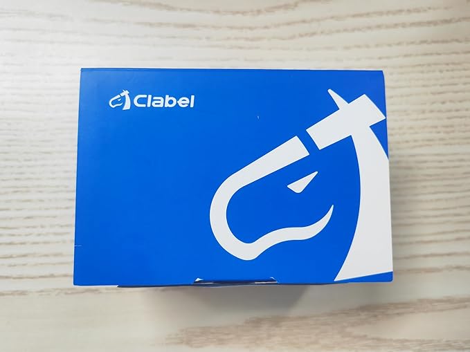 CLABEL Thermal Label Maker Machine: 221B Bluetooth Label Printer Mini Sticker Barcode Printer Inkless Label Maker Compatible with Clothing Price Labeling with 1 Roll of 50x30mm Label(Gray White)-DeskLoop Office