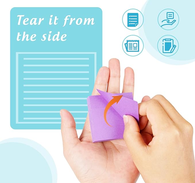 24 Pack Sticky Notes Small,2 x 1.5In Super Sticking Power Memo Pads,12 Assorted Colors Self-Stick Pads,100 Sheets/Pad Strong Adhesive Notes for Home,School,Office,Use on Walls,Doors,Windows-DeskLoop Office