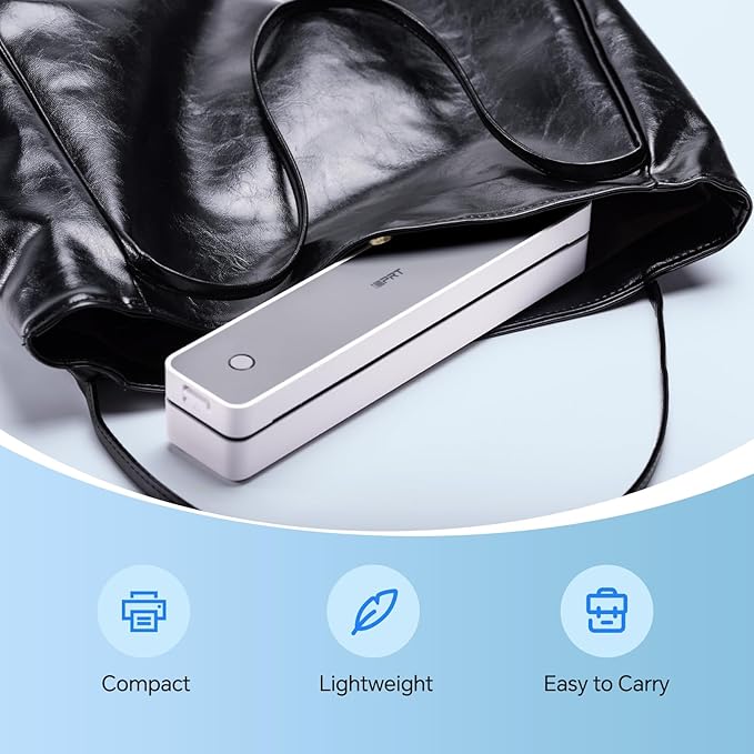 iDPRT Portable Thermal Printer,Wireless Printer for Travel Support 8.5" X 11" US Letter& A4&A5 Thermal Paper, Bluetooth Inkless Printers Compatible with Android and iOS Phone&Laptop-DeskLoop Office