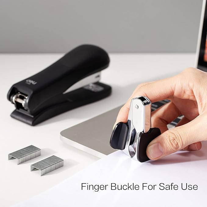 Deli Stapler Value Pack, Desktop Standard Staplers, 20 Sheet Capacity, Includes Staples & Staple Remover, Black-DeskLoop Office