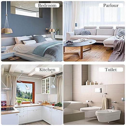 6pcs Trash Can Wastebasket Plastic 2.6 Gallon Garbage Can Container Rubbish Trash Bin Paper Basket Office Organizer for Bedroom Office Bathroom,10Litre-6 Colors-DeskLoop Office