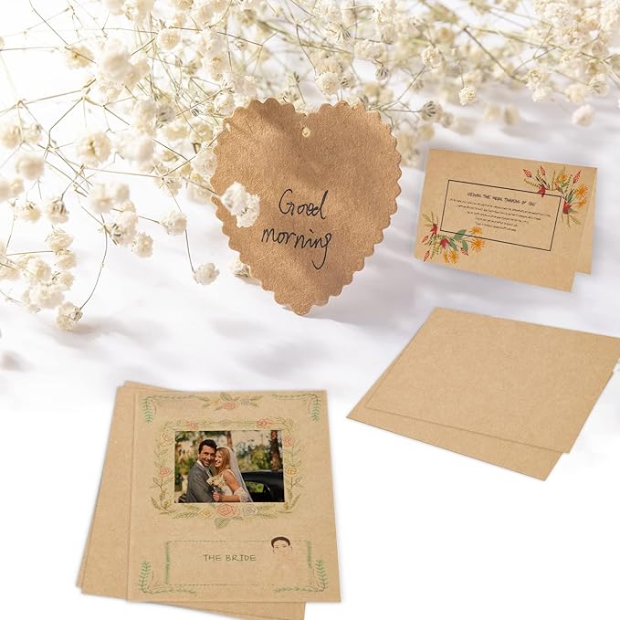 Brown Craft Cardstock 5x7 Blank Cards, Goefun 100 Pack 80lb Cover Card Stock for Invitations, Business, Greetings, DIY-DeskLoop Office