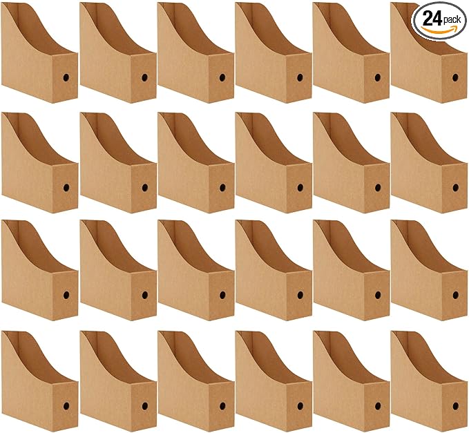 Limitliho Cardboard Magazine Holder, Sturdy Book Bins by Limitliho