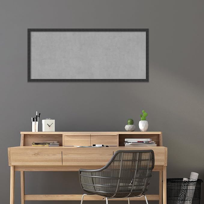 Amanti Art Black Framed Magnetic Board 22x50 Oversize Vision Board - Image 5