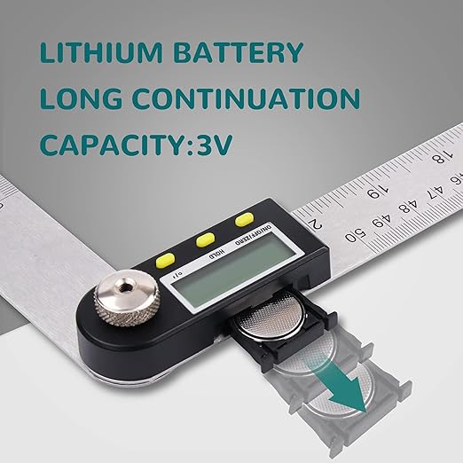 Delgada 20 inch/500mm Digital Protractor Stainless Steel Digital Display Angle Ruler Digital Angle Measuring Finder Tool for Woodworking-DeskLoop Office