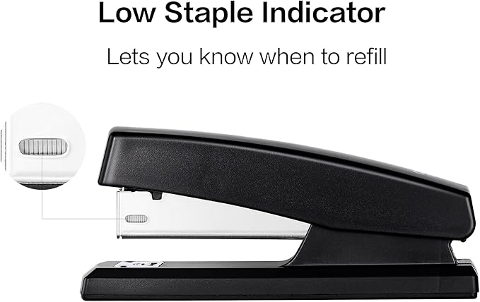 Deli Stapler, Desktop Staplers with 640 Staples, Office Stapler, 25 Sheet Capacity, Black-DeskLoop Office