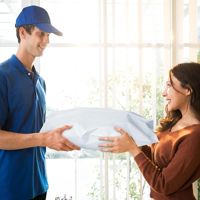 Poly Mailers 14.5x19, Large Poly Mailers 100 Pack, Shipping Mailers with Self Seal Adhesive, Waterproof and Tear-Proof Mailers Poly Bags for Small Business (White)-DeskLoop Office