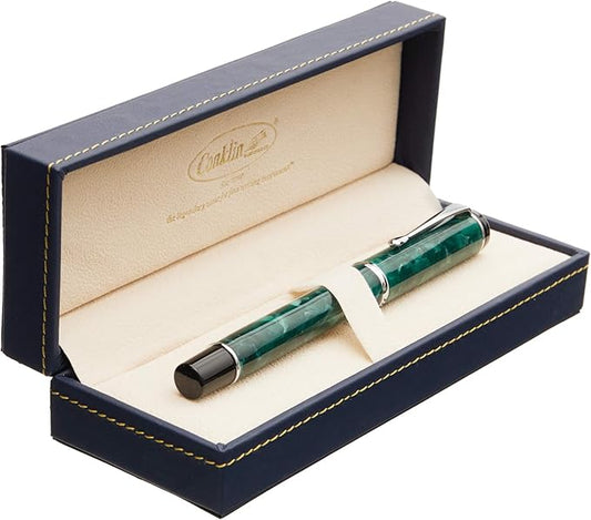 Conklin Duragraph Fountain Pen Forest Green - Broad Nib, Premium Writing Instrument with Rich Resin Finish-DeskLoop Office