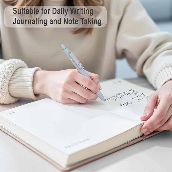 8Pcs Gel Pens with Black Ink, Fine Point Smooth Writing Pens, Quick-dry Gel Retractable Pens for Journaling Note Taking, Cute Office School Supplies for Adults Kids (0.7mm, Regular)-DeskLoop Office