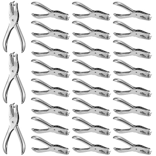 Single Hole Puncher 24 Pcs Mini Handheld 1/4in Round Hole Paper Punch Tool | 24 - Image 7