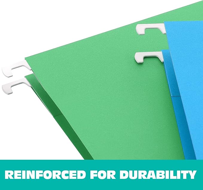 HERKKA Extra Capacity Legal Size Hanging File Folders, 30 Pack Reinforced Legal Size Hanging Folders with Heavy Duty 3 Inch Expansion, Designed for Bulky Files, Medical Charts, Assorted Colors-DeskLoop Office