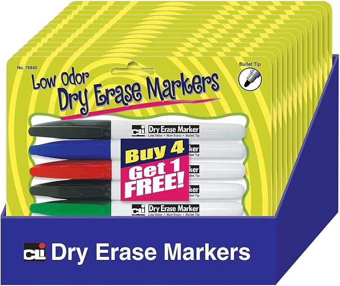 Charles Leonard Bullet Tip Pocket Dry Erase Markers by CharlesLeonard