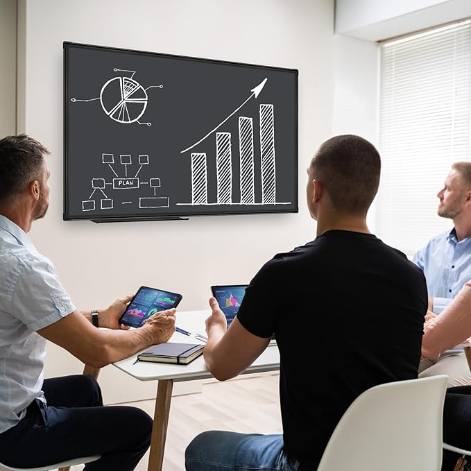 XBoard Magnetic Chalkboard Blackboard 36 x 24, Black Board with 2 Magnets, Black Aluminium Frame, Pin Collections-DeskLoop Office