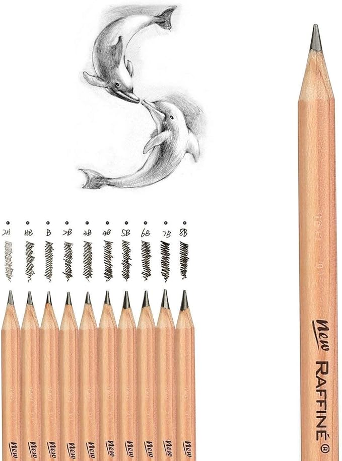 29 Pieces Sketch Drawing Pencil Set Included Graphite Pencils, Charcoal Pencils, Paper Erasable Pen, Craft Knife for Art Beginners-DeskLoop Office