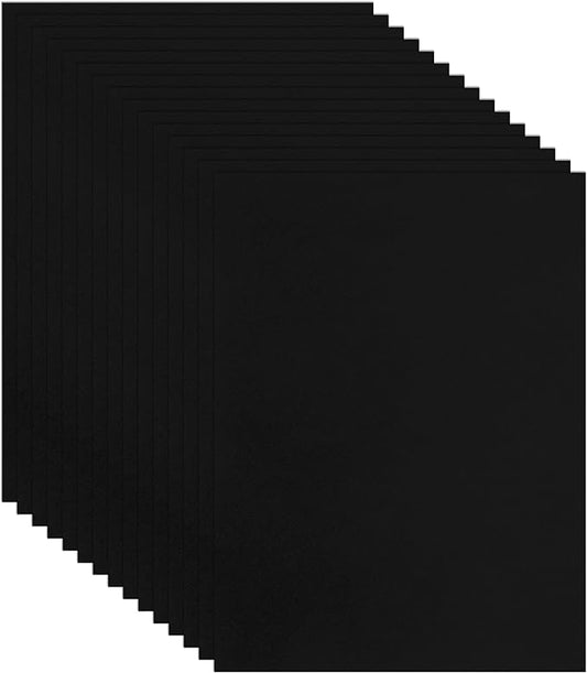 100 Sheets Black Cardstock 8.5 x 11 Certificate Paper, 75lb Premium Printer Paper Card Stock for Invitatins, Crafting, Memus, DIY Making Cards, School Scrapbooking, Graduations-DeskLoop Office