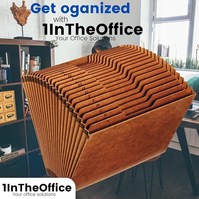 1InTheOffice Expanding File Folder A-Z, Alphabetical File Organizer, Accordion - Image 5
