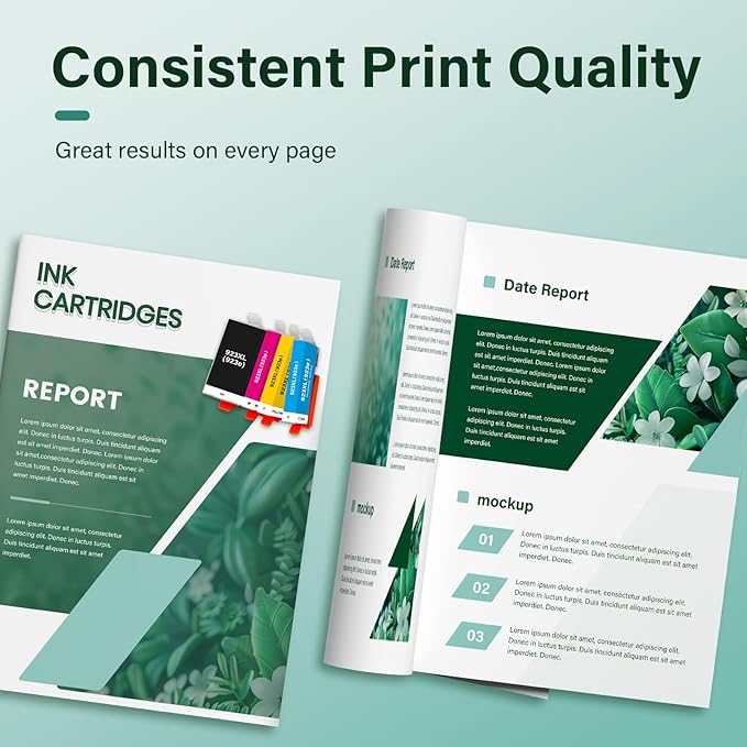 923 Ink Cartridges Combo Pack: Replacement for HP 923e 923XL 923 Ink Cartridges for Printers OfficeJet Pro 8120 8130 8122 8124 8125 8132 8134 8135 8138 8139 (4 Pack Black Cyan Yellow Magenta)-DeskLoop Office