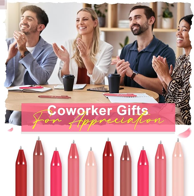 30pcs Thank You Pens Bulk Cute Multicolor Ballpoint Pen for Men Women Server Accessories Employee Holiday Appreciation Gifts for Teacher Office Back to School Party Favor (Valentine Color)-DeskLoop Office