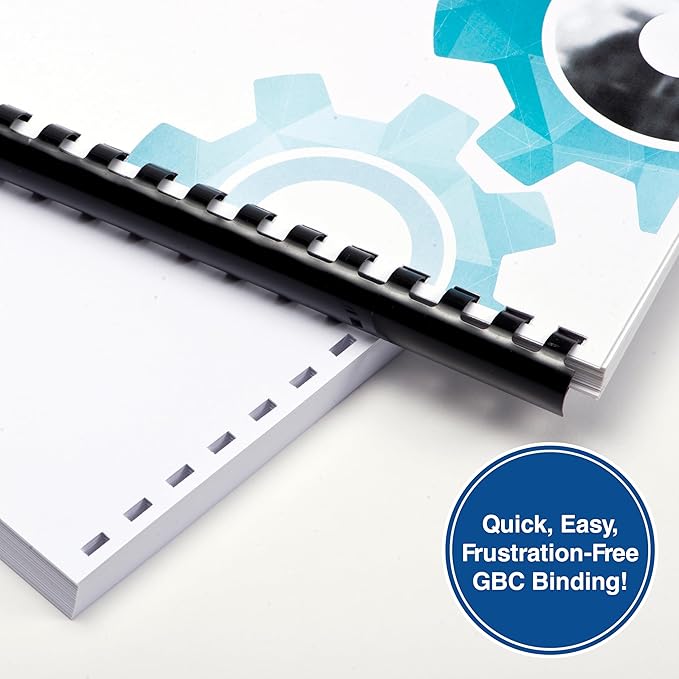 PrintWorks Professional GBC 19 Hole Comb Binding Pre-Punched Paper - Book Binding Printer Paper - Made in the USA - 500 Sheets - 8.5" x 11" - 24 lb - 92 Bright White (04329)-DeskLoop Office