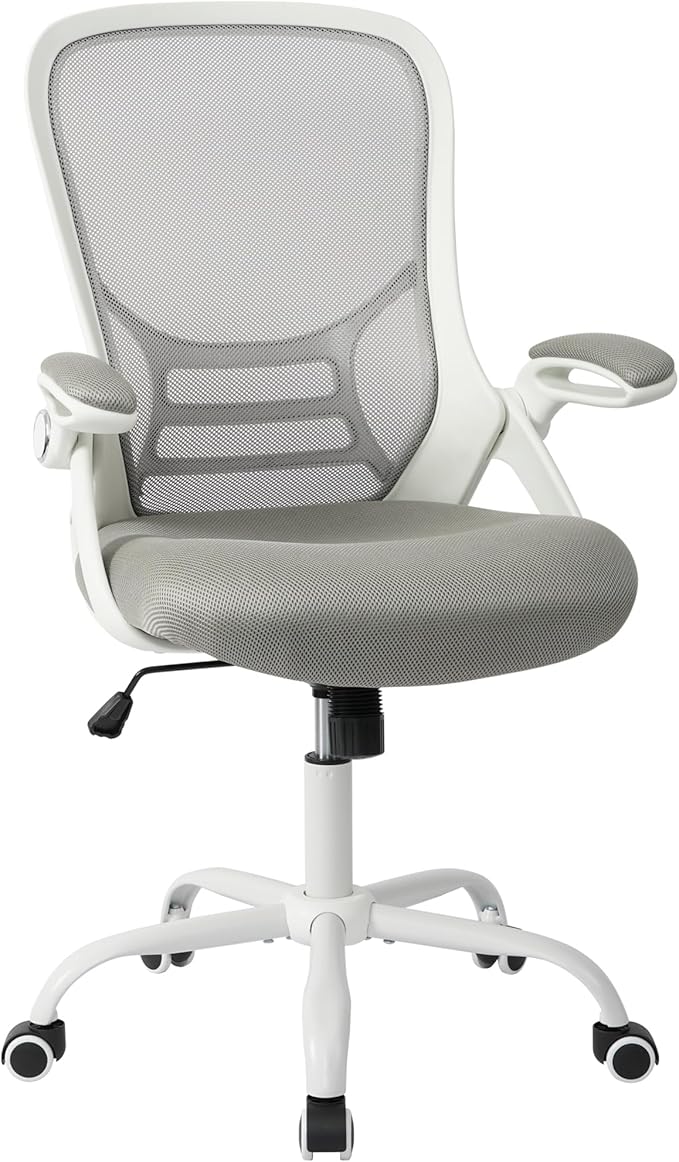 HYLONE Office Chair Ergonomic Desk Chair with Adjustable Armrests, Mesh Executive Chair, Home Office Computer Chairs for Long Hours(Grey)-DeskLoop Office