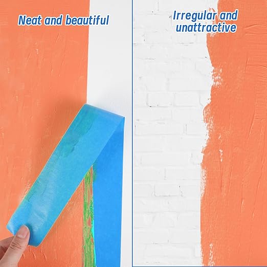 5 Rolls Painters Tape 2 Inch Wide, Blue Painters Tape Bulk 1.89In × 55Yd × 5 Rolls Blue Tape, Multi-Surface Masking Tape for Wall Painting Edge Treatment DIY Crafts, Total 275 Yards-DeskLoop Office