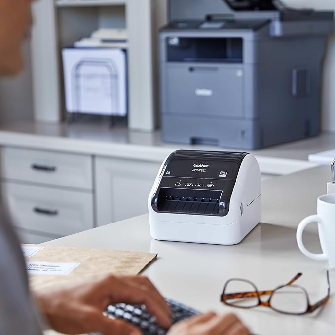 Brother QL-1100c Wide Format Label Printer, Shipping & Postage Labels 4” x 6”, Barcode & QR Code, High Speed, Direct Thermal Printing, Compact, uses DK Drop-in Label Rolls, USB Connectivity-DeskLoop Office